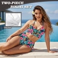 thumbnail image 3 of XYZCANDO His and Hers Swimwear Couple Beach Swimwear Hawaii Hibiscus Print Men's Beach Shorts & Women's Bikini Set Matching Outfit for Honeymoon Pool Summer Vacation Hawaiian Outfits, 3 of 6