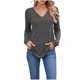 thumbnail image 2 of Ailaofu Women V Neck T-Shirt Casual Short Sleeve Plain Tee Shirts Blouses, 2 of 6