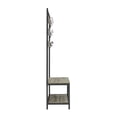 thumbnail image 6 of Linon Larkin Gray Metal Hall Tree 11 Hooks and 2 Shelves in Gray Washed Wood, 6 of 8