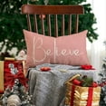 thumbnail image 4 of Christmas Throw Pillow Covers 12x20 Inch Set of 2 Merry Christmas Farmhouse Decorations Believe Holiday Decor Throw Cushion Case for Home Couch, 4 of 6