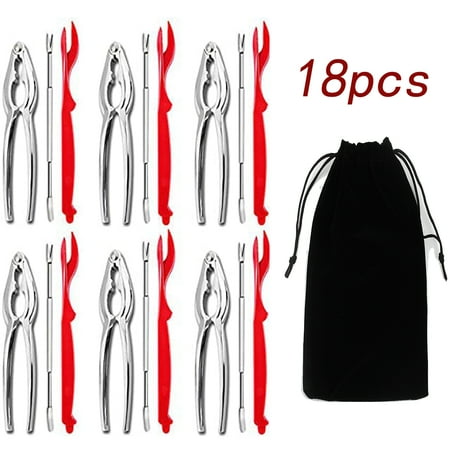 

Dicasser Crab Eating Tools Set 18Pc Crab Meat Needles Crackers Opener Leg Sheller Eating Tools Set
