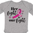 thumbnail image 4 of Inktastic Breast Cancer Awareness Her Fight is our fight Boys or Girls Long Sleeve Baby Bodysuit, 4 of 5