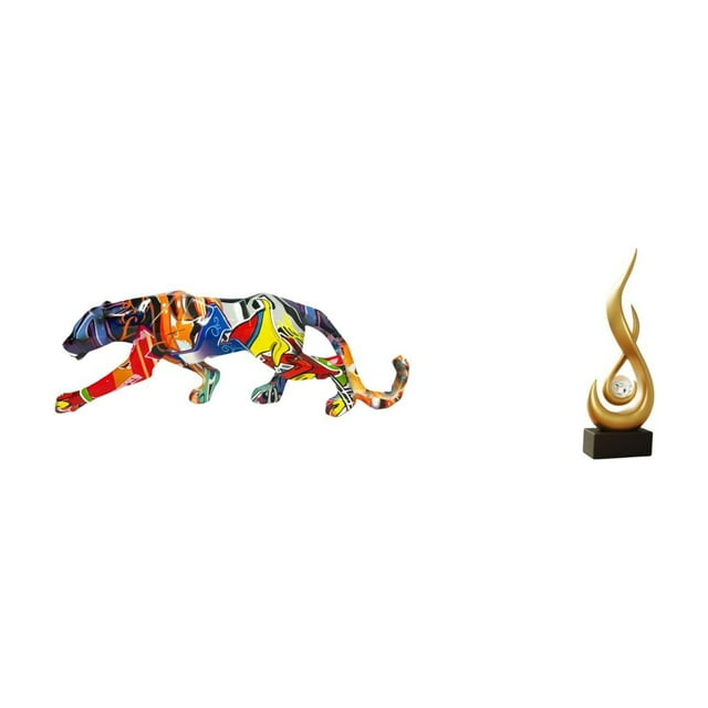 Escultura decorativa de fuego abstracta, figura coleccionable de resina, arte moderno para el hogar, ideal para sala de estar, escritorio, entrada u o