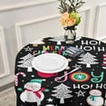thumbnail image 6 of GZHJMY 60 Inch Round Tablecloth - Christmas Patterns Waterproof Spill-Proof Table Cloth with Lace Washable Decorative Fabric Table Cover for Dining Tables, Kitchen and Parties Home Decor, 6 of 7