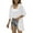White, variant on Winter Brilliant Women's Solid Color 3/4 Sleeve Casual Tops Blouse Long Cardigan Lightweight Plus Size White S