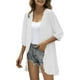thumbnail image 1 of Puntoco Mujer Color Tres Cuartos Manga Casual Tops Blusa Cárdigan Puntoco Puntoco-1, 1 of 8