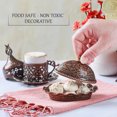 thumbnail image 6 of Crystalia Traditional Decorative Ellipse Delight Bowl with Lid, Vintage Turkish Delight Bowl, Rustic Candy Dish, Ottoman Design Sugar Metallic Bowl (Copper), 6 of 6
