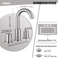 thumbnail image 2 of Grifo de baño ChildANO de níquel cepillado generalizado con 3 orificios, 2 of 6