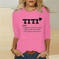 thumbnail image 2 of Dovford Women T Shirt TITI Like A Mom But Cooler Funny Short Sleeve Crew Neck Graphic Top T-Shirt Aunt Auntie Casual Tees Blouse Gift, 2 of 5