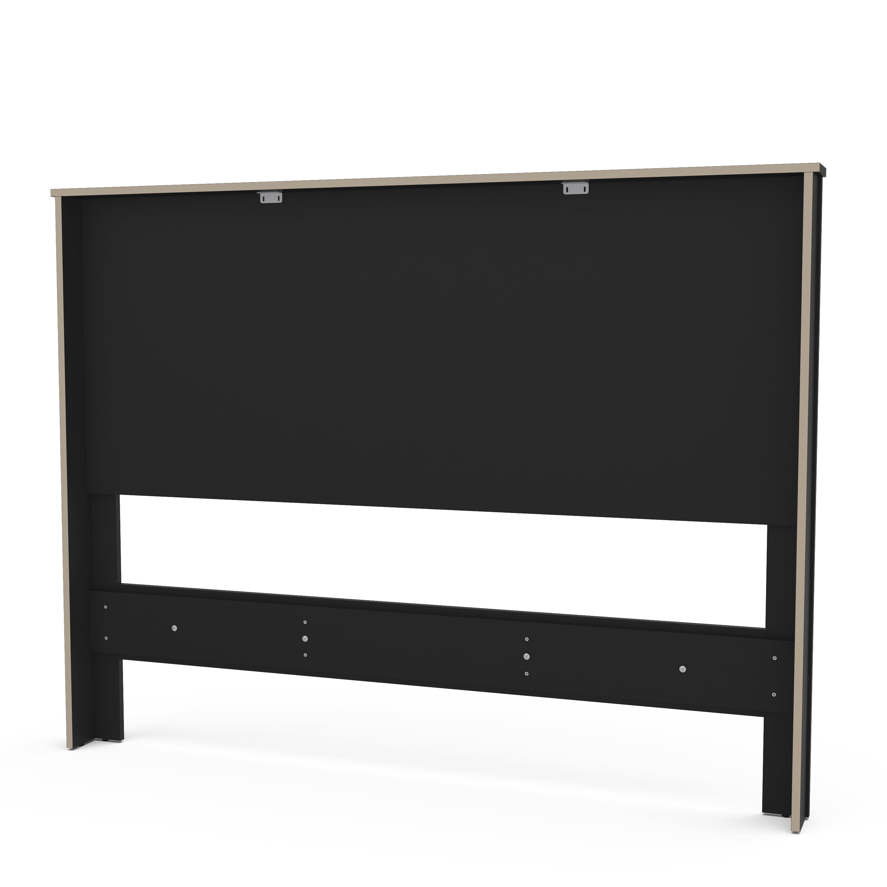Polifurniture Juliette Full Size Wood Panel Headboard, Black