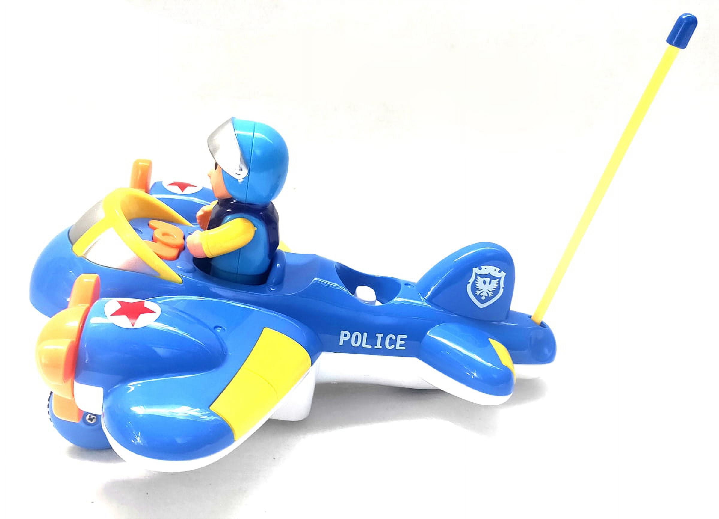 PlayWorld Gobbles of Giggles Cartoon RC Airplane for Kids - Blue