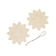 thumbnail image 6 of Flower Cutouts 2pcs Wooden Flower Cutouts DIY Lotus Shape Unfinished Wooden Cutouts Home Garden Wood Chip Decor Pendant with 2 Hemp Rope, 6 of 8