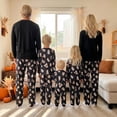 thumbnail image 4 of Nibbcoa Family Matching Halloween Pajamas Long Sleeve Tops and Ghost Print Pants, 4 of 9