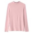 thumbnail image 6 of NominalSnugLong Sleeve Shirts for Women Turtleneck Ribbed Knit Tops Stretchy Soft Slim Fitted Sweaters, 6 of 8