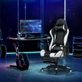 thumbnail image 3 of Costway Massage Gaming Chair Recliner Gamer Racing Chair w/ Lumbar Support & Footrest, 3 of 10