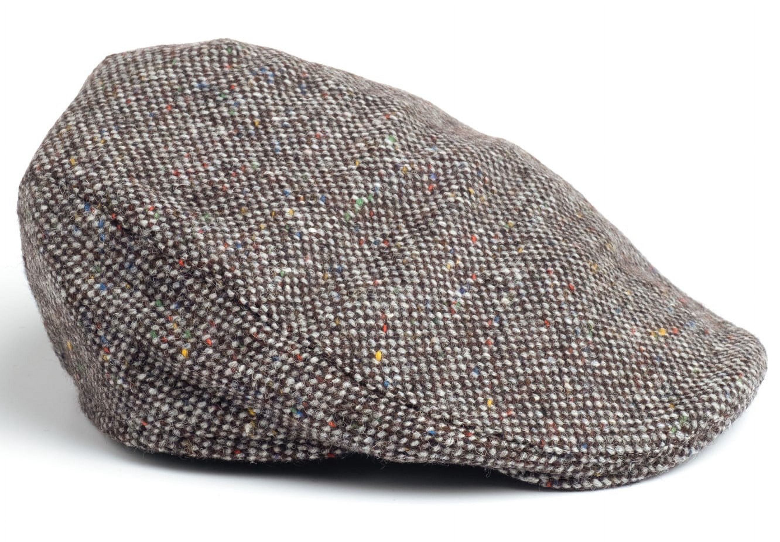Hanna Hats Donegal Touring Flat Cap 100% Wool Tweed Men's Driving Cap Made in Ireland