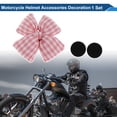 thumbnail image 2 of Accesorios para Casco de Motocicleta Decoración Lazos a Cuadros para Cascos de Motocicleta Bicicleta Esquí Rosa Claro Stickers 1 Juego, 2 of 6