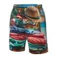 thumbnail image 4 of Logiee Tropical Vacation Essentials Print Mens Swim Trunks Quick Dry Board Shorts,Breathable Hawaii Beach Shorts Swimwear Bathing Suits-Large, 4 of 6
