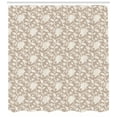 thumbnail image 3 of Ambesonne Floral Shower Curtain, Abstract Pattern Leaves, 69"Wx75"L, Tan Cream, 3 of 3