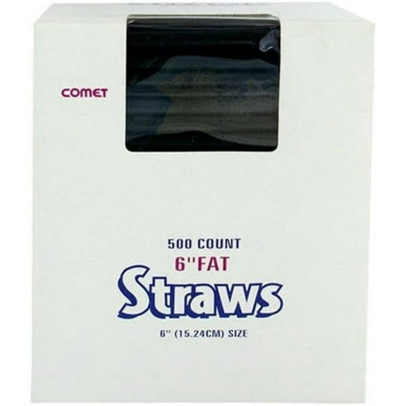 DYJP Comet West 6-inch Black Straws (Case of 3000)