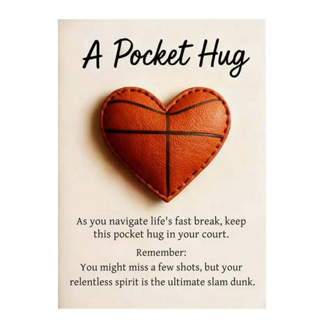 Desktop Ornament Pocket Hug Themed Encouragement Card For Sports Enthusiasts Desk