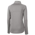thumbnail image 3 of Women's Cutter & Buck Gray Ohio State Buckeyes Adapt Eco Knit Stretch Recycled Half-Zip Pullover Top, 3 of 3