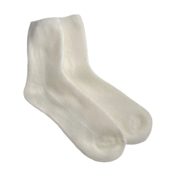 Fengactive Womens Terry Lined Crew Socks Thick Warm Mid Calf Socks Heathered Ribbed Thermal Winter Socks