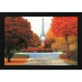 thumbnail image 2 of James Wiens 14x11 Black Modern Wood Framed Wall Art Titled - Autumn in Paris Couple, 2 of 6