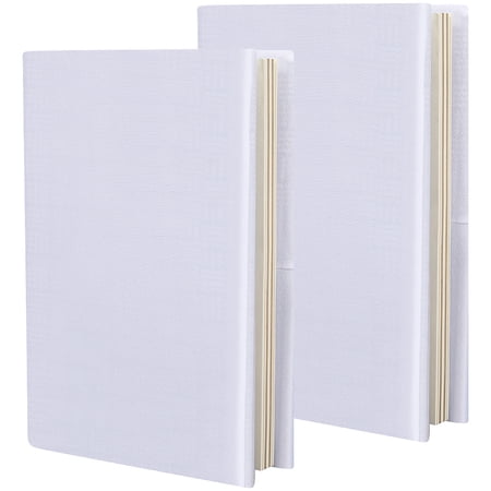 2 pc Elastic Fabric Book Covers Elastic Notebook Wraps Rectangle White 230x355x1mmDIY