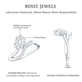 thumbnail image 6 of Rosec Jewels Lab Grown Diamond Engagement Ring Curved - East West Oval Ring (6x8 mm, EF-VS Grade), 925 Sterling Silver, US 4.00, 6 of 7