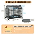 thumbnail image 7 of Heavy Duty Dog Crate, 51 in Dog Crate with Double Door, 360° Lockable Wheels and Removable Tray, Easy to Assembly, Indoor Dog Cage for Small Medium Large Dogs, 7 of 7