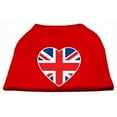 thumbnail image 1 of British Flag Heart Screen Print Shirt Red Xs (8), 1 of 1