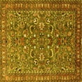thumbnail image 1 of Ahgly Company Machine Washable Indoor Square Persian Yellow Traditional Area Rugs, 6' Square, 1 of 4