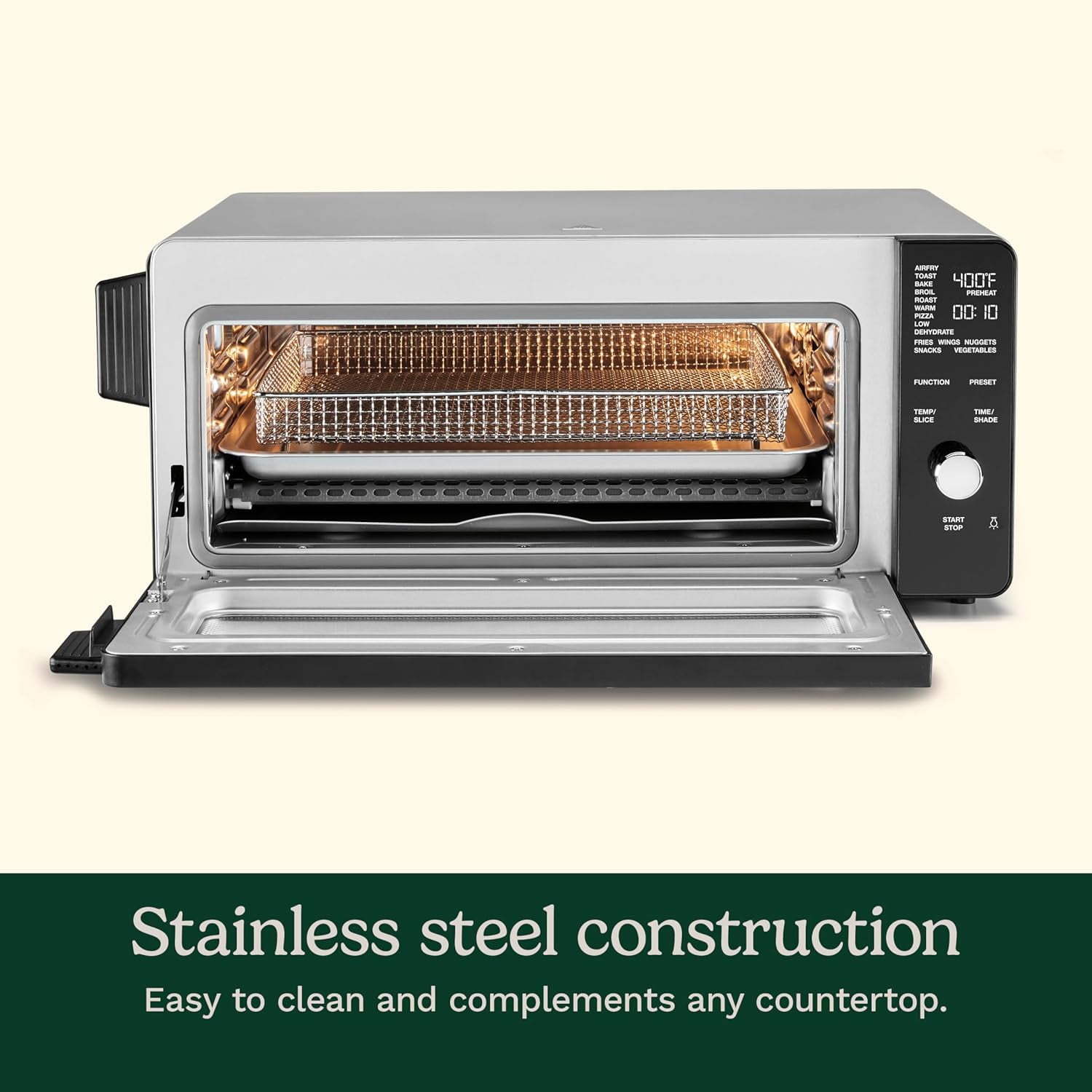 Cuisinart Four grille-pain 14 en 1 peu encombrant avec 9 fonctions de cuisson et 5 préréglages de friture à air