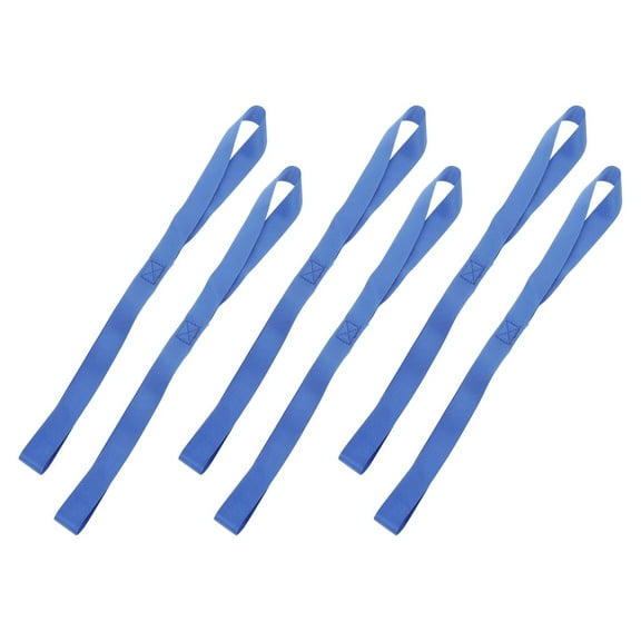 PTOOTP Storage Solution with 6Pcs Blue Nylon Tie Down Loops 18.1X1X0.04In
