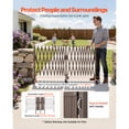 thumbnail image 3 of KFFKFF Double Expandable Barricades, 20FT Adjustable Safety Barrier, Mobile Folding Gate with Locking Wheels, Portable Metal Traffic Fence for Patio, Garden, Stairway, 3 of 9