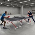 thumbnail image 2 of Soozier 9' x 5' Full Size Ping Pong Table, Table Tennis Table, Dark Grey, 2 of 10