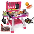 thumbnail image 1 of Set de juguetes de cocina AuroTops Pink Kids Grill con humo y luz, 1 of 7