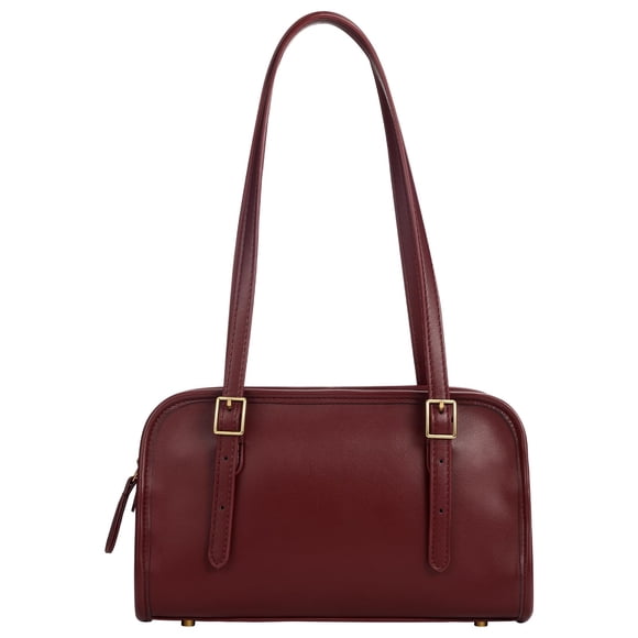 Bandolera MINKARS Swing Bag con cierre, color rojo vino
