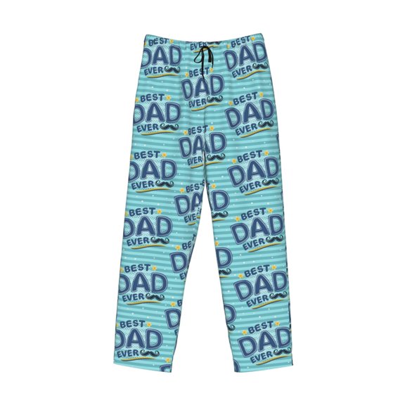 Kdxio Best Dad Ever Print Men's Sleep Pajama Pant Lounge Pants with Pockets