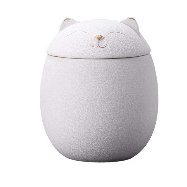 de cerámica con gato, tarro de almacenamiento de comida de té de azúcar de café de cocina, tarros de de 500ml con tapa hermética, Sunnimix Urnas decorativas para gatos