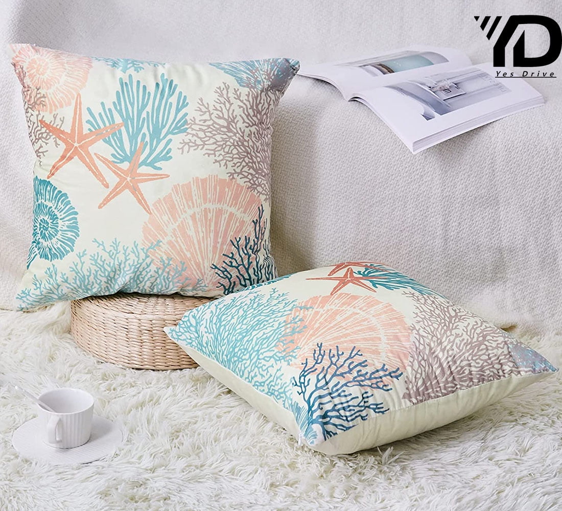 Beach themed couch pillows discount