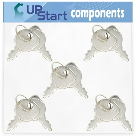 5-Pack 725-0201 Starter Key Set Replacement for Snapper R8001S 8 Hp Large Frame Rear Tine Tiller Series 1 - Compatible with 109310X Ignition Key
