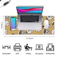thumbnail image 5 of Long Mouse Pads for Desk,Yellow Baseball Items Pattern Desk Mats on Top Of Desks, Desk Mouse Pad Extra Large with 3mm Non-Slip Base and Stitched Edge for Gaming,Office,Work,Home 31.5"x11.8", 5 of 6