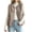Khaki, variant on Ecqkame Women's Fuzzy Vest Sleeveless Button Down Loose Round Neck Casual Velvet Warm Fall Winter Outerwear with Pockets Brown S