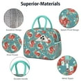 thumbnail image 4 of Lunch Bag Lunch Box for Women Reusable Insulated Lunch Cooler Bags,Large Capacity for Work Travel Picnic,Water-Resistant Pioneer Colorful Floral Lunch Tote Bag Gifts for Woman Mom Greenish-blue, 4 of 6