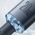 thumbnail image 2 of Cable Para iPhone Baseus Tipo C A Lightning Crystal 20w 2m Gris Baseus BSCBCRY20W2M, 2 of 8