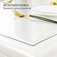 thumbnail image 4 of 2.0mm Clear Desk Cover Protector, 28×54 Inch Clear Table Protector, Rectangular Vinyl Desk Pad, PVC Plastic Table Cover for Office, Dresser, Night Stand, Computer & Writing Desk Tabletop, 4 of 8