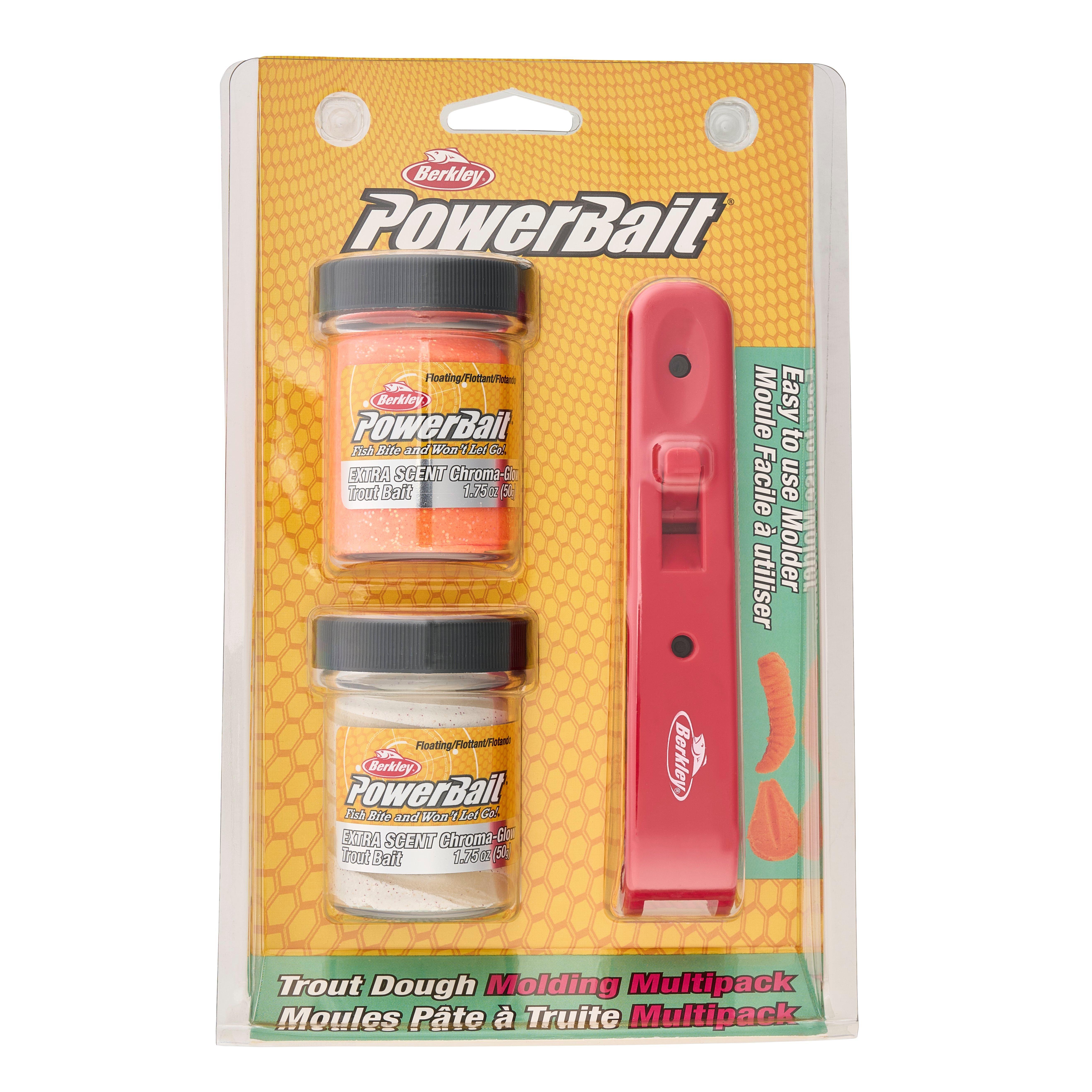 Berkley Trout Dough Molding Multipack, , Mallow Glow Red Fleck and Orange Glitter