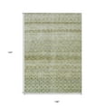 thumbnail image 3 of HomeRoots 605685 9 x 12 ft. Artichoke Green & Beige Striped Washable Indoor & Outdoor Rectangle Area Rug, 3 of 5